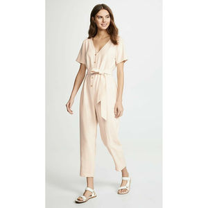 Hatch Noelle Jumpsuit Romper 0 XS Crop Tapered Leg Tie Short Sleeve Maternity